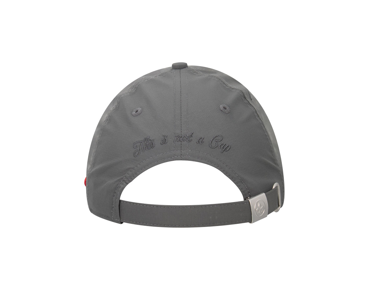 Vue arrière de la casquette « Héritage » Nylon Ton sur Ton Plomb avec broderie et fermeture ajustable