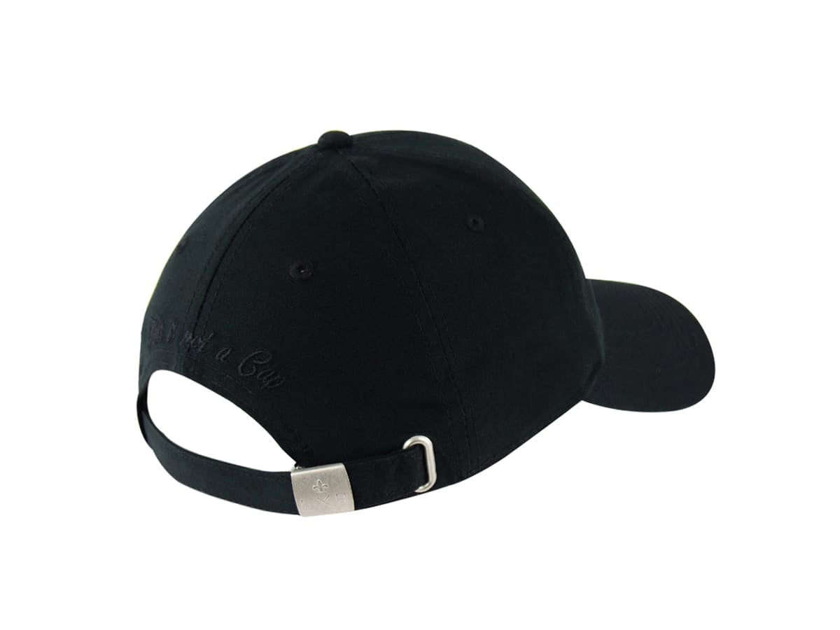 “Heritage” Cap Cotton Fleur de Lys Black