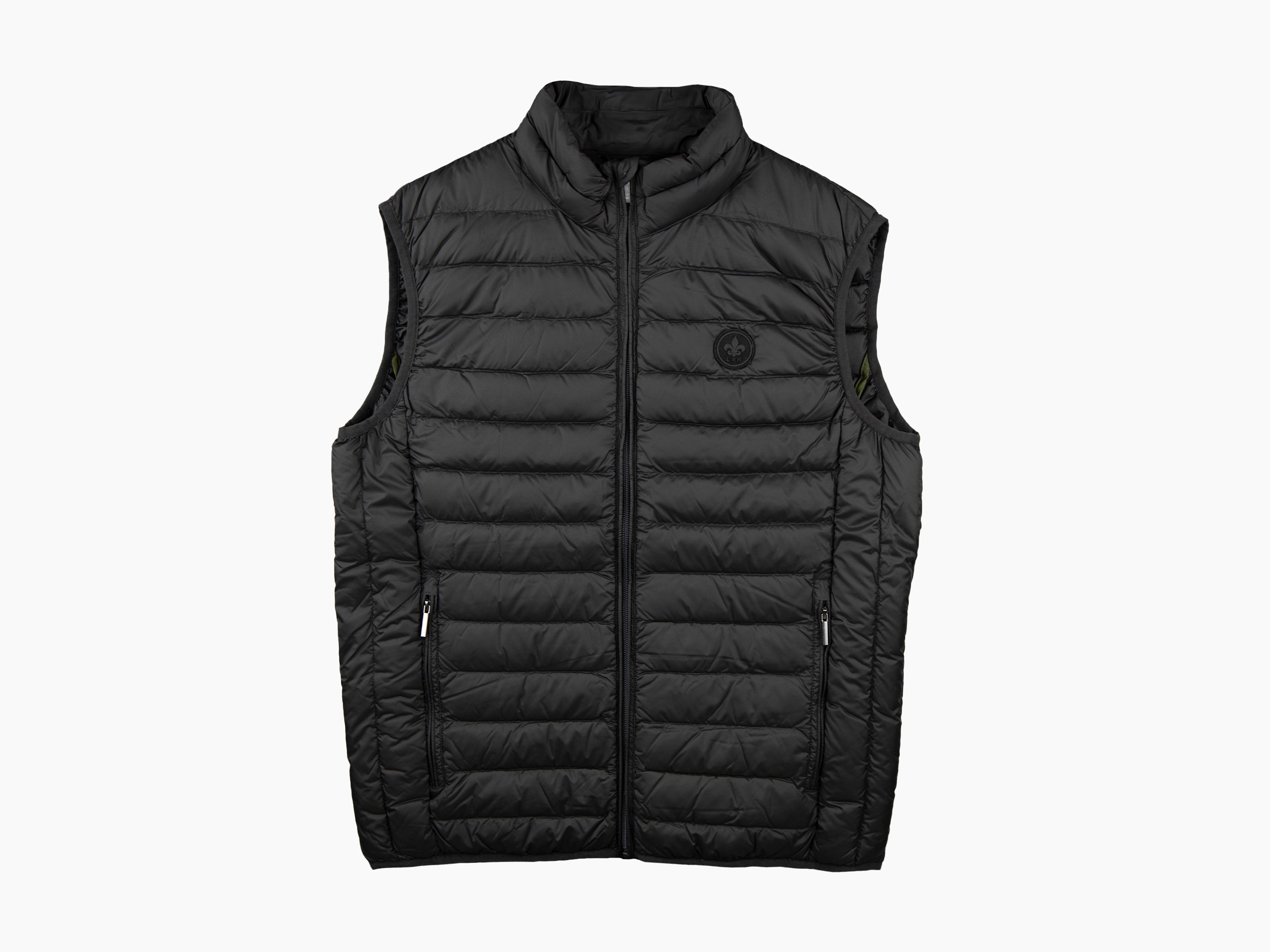 Black sleeveless down jacket