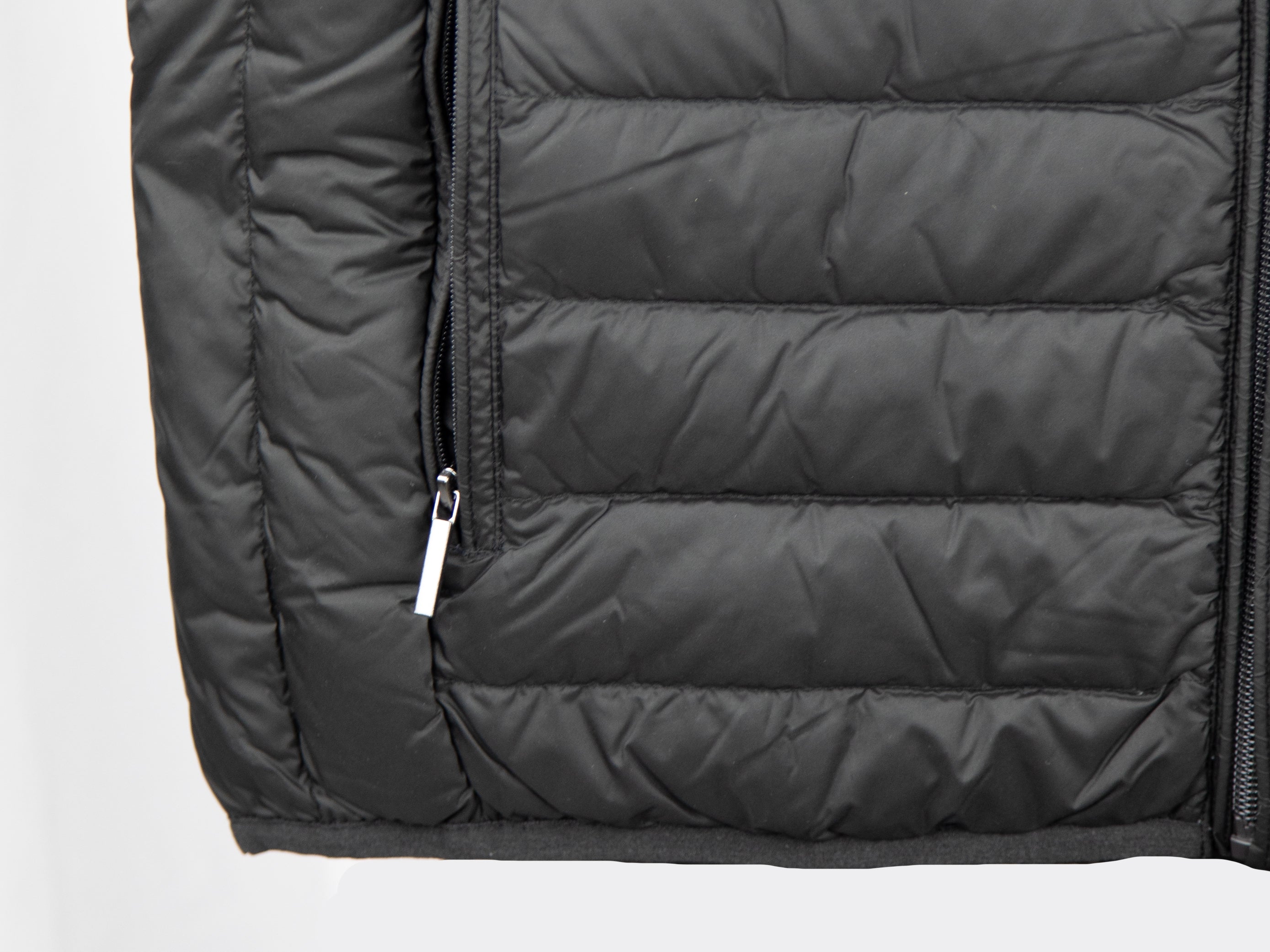 Black sleeveless down jacket