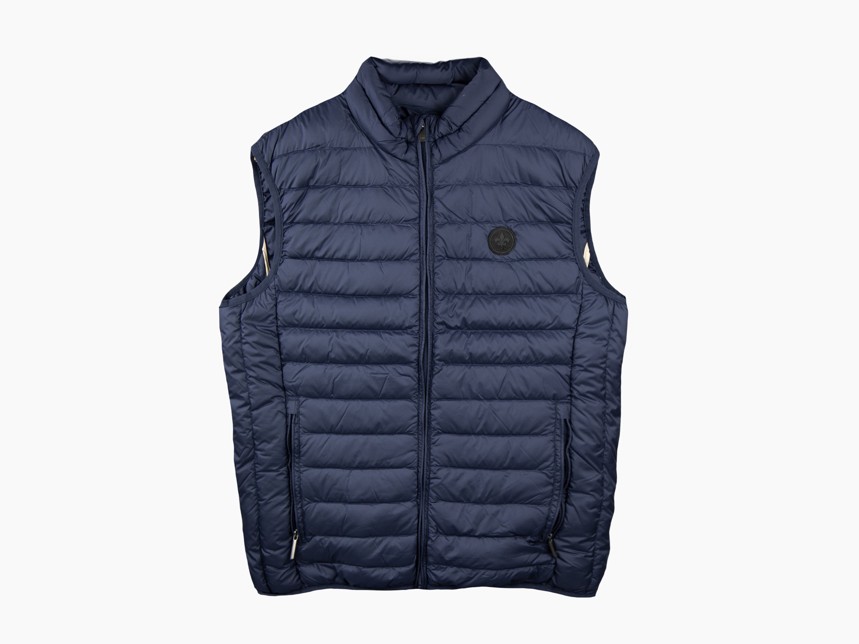 Navy Blue Sleeveless Down Jacket