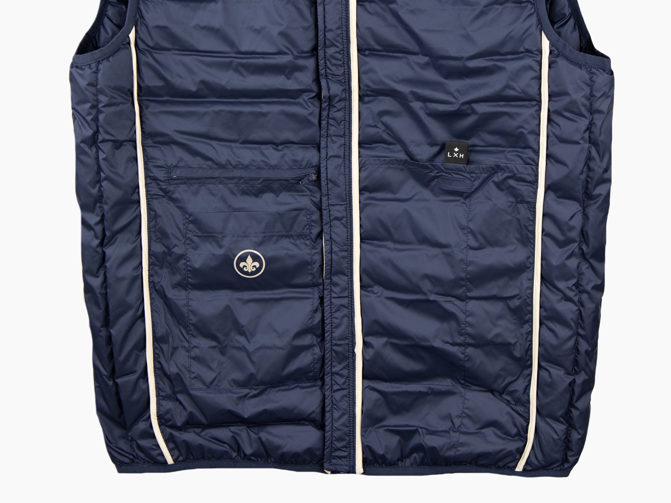 Navy Blue Sleeveless Down Jacket