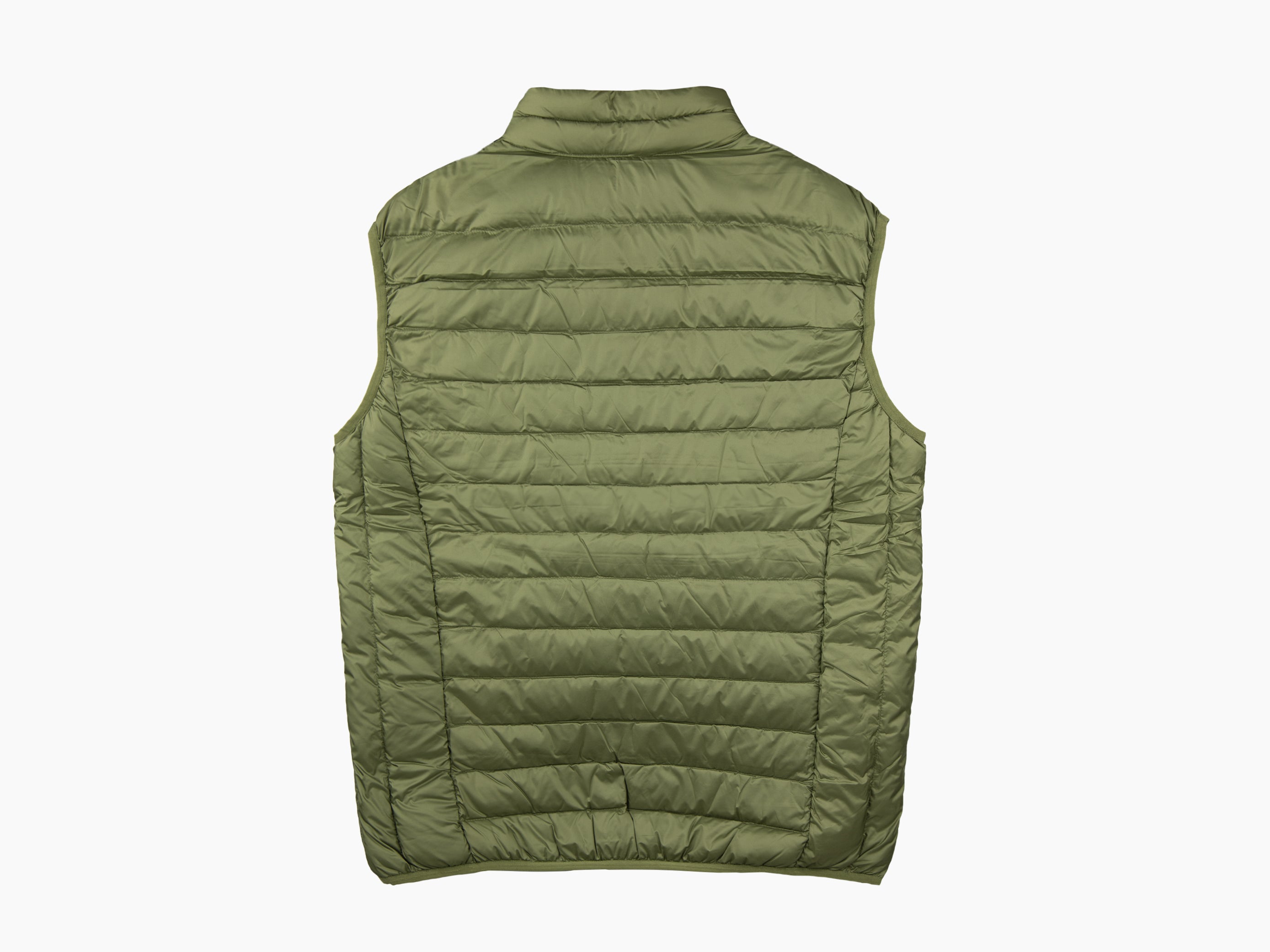 Khaki sleeveless down jacket