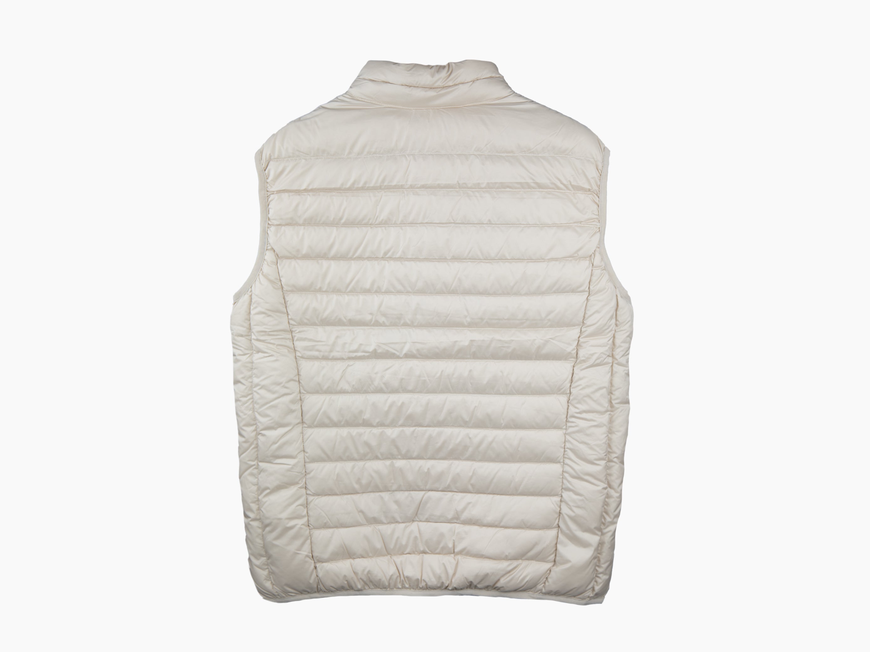 Beige sleeveless down jacket