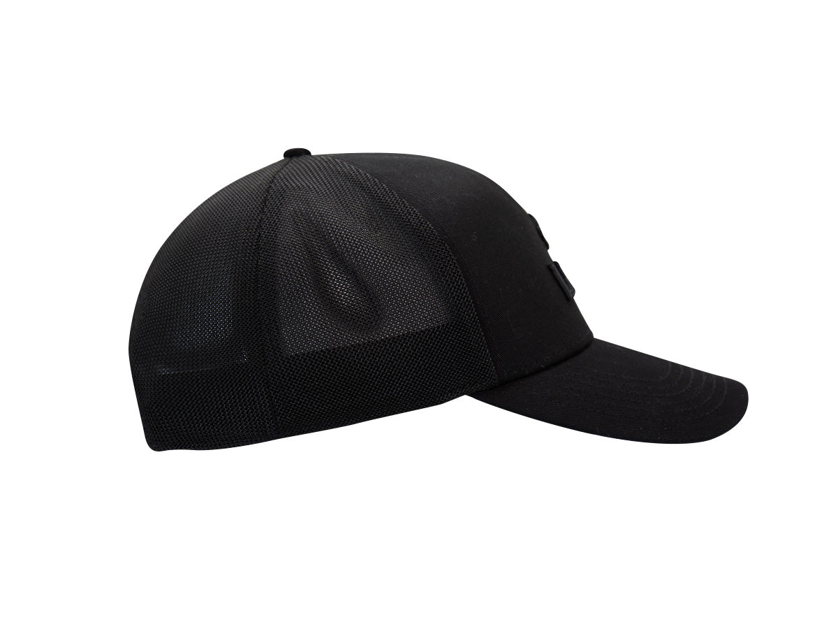 Black Cotton Tone-on-Tone Evasion Cap