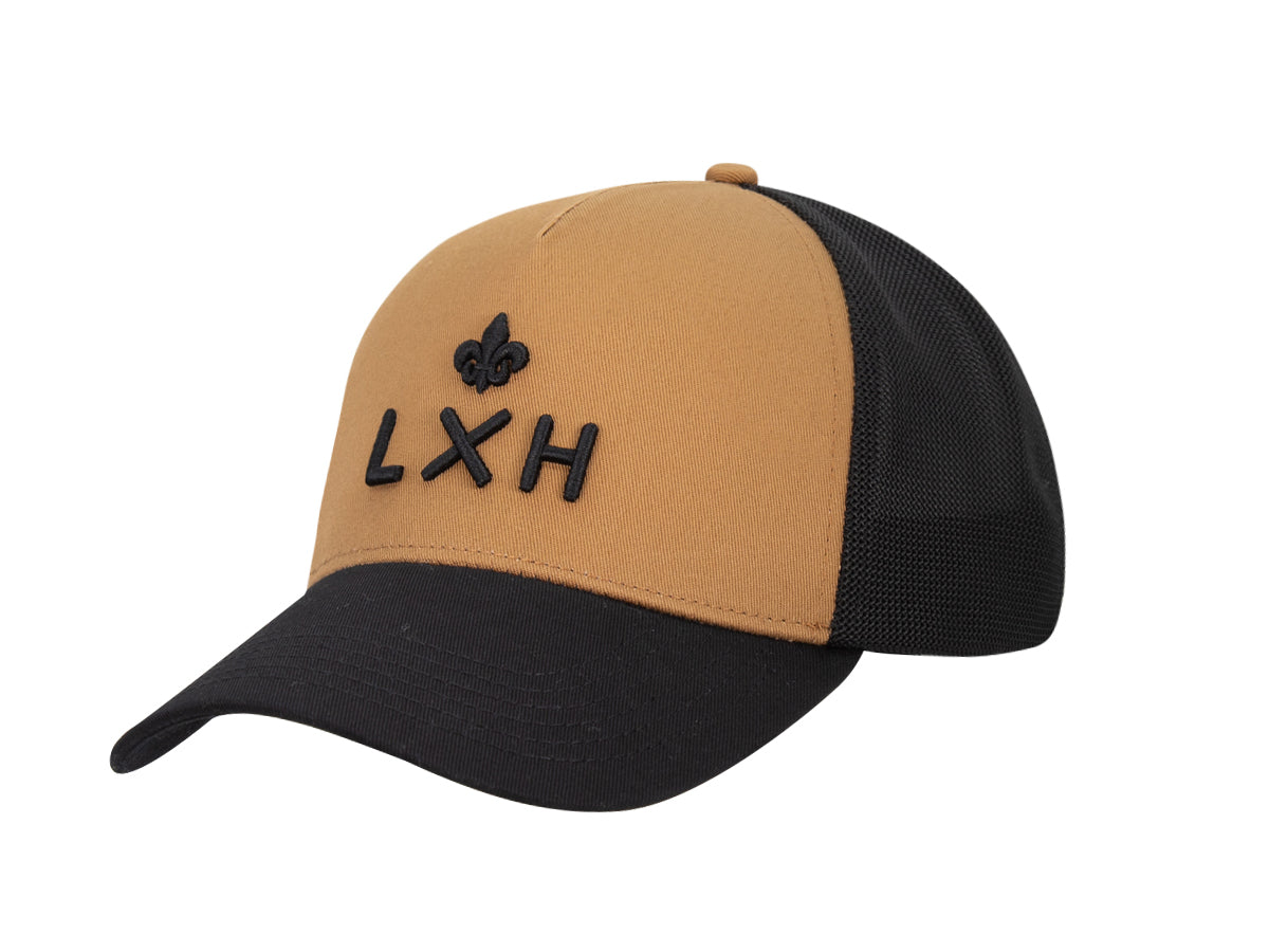 Casquette « Évasion » Bi-Color Coton Pain d'épice / Noir