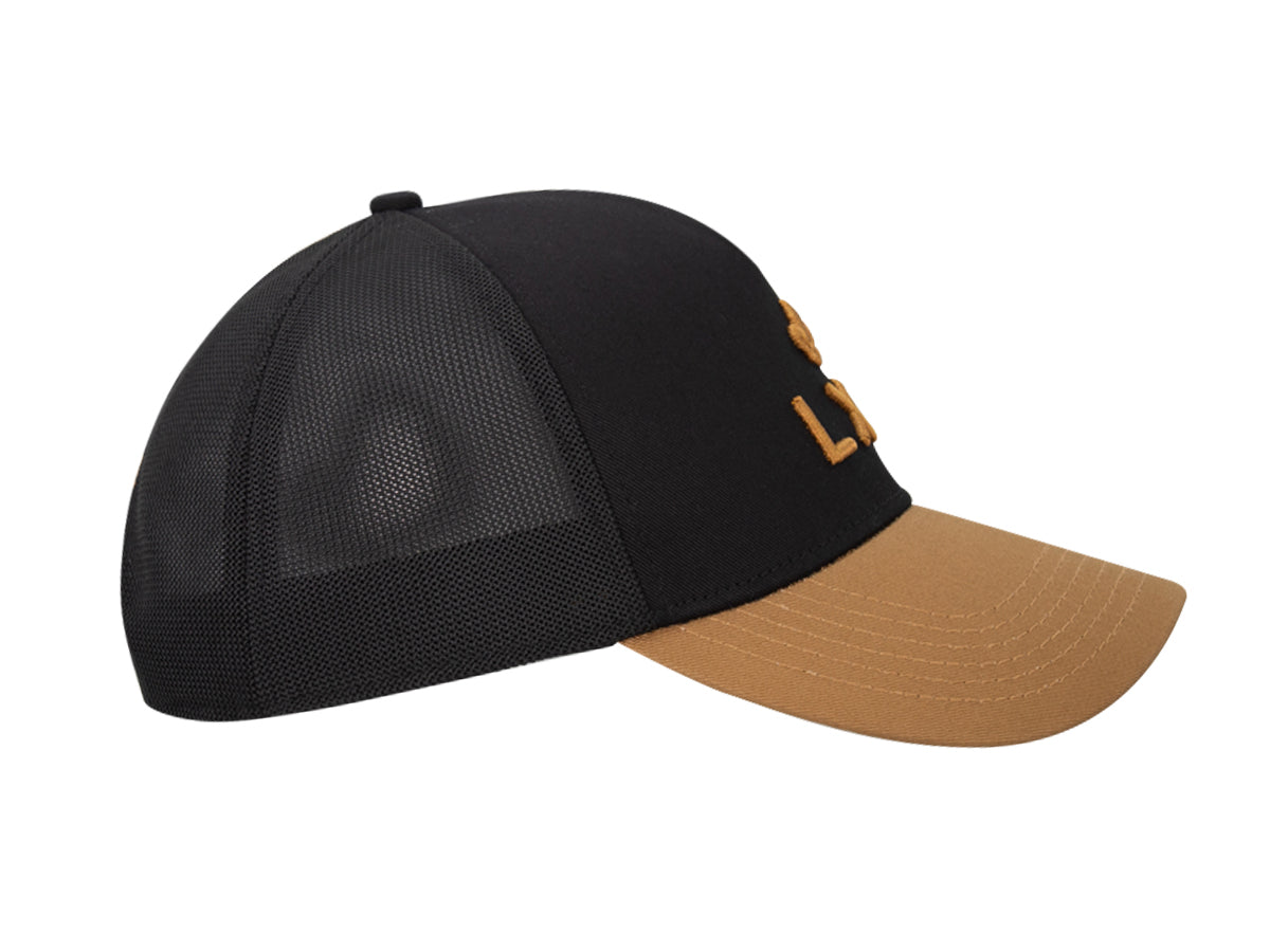 Casquette « Évasion » Bi-Color Coton Noir / Pain d'épice