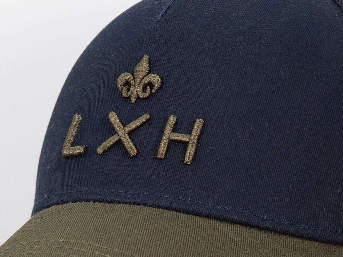 Casquette « Évasion » Bi-Color Coton Bleu Marine / Kaki