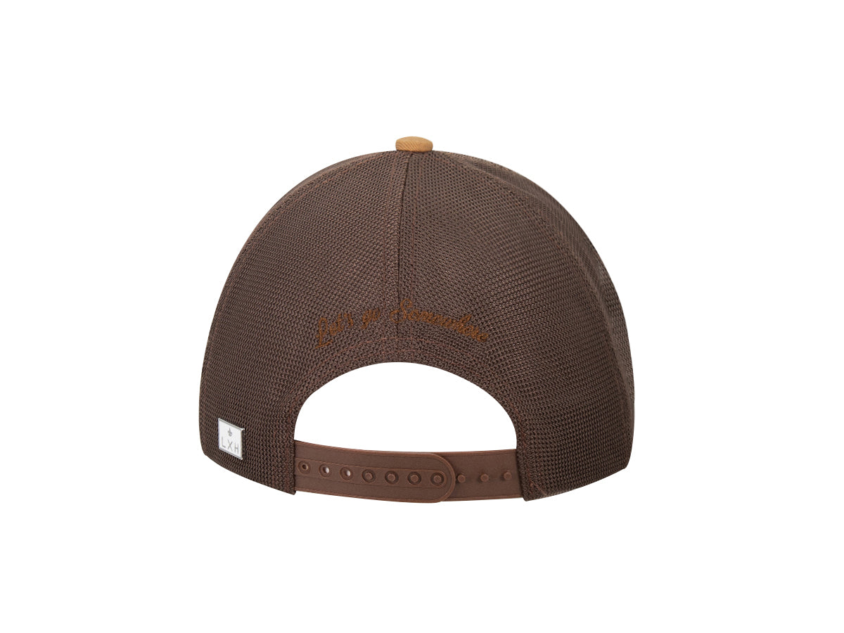 Casquette « Évasion » Bi-Matière Coton / Velours Côtelé Pain d'épice / Marron