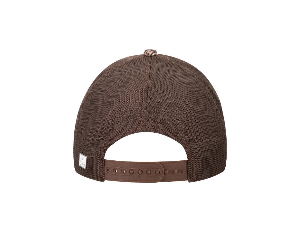 Casquette « Évasion » Bi-Matière Sergé / Caviar Marron