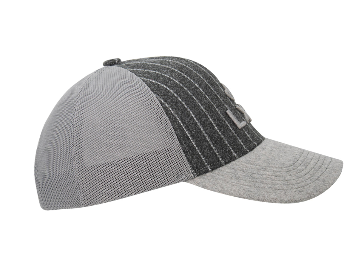 Casquette « Évasion » Bi-Matière Flanelle / Feutrine Gris