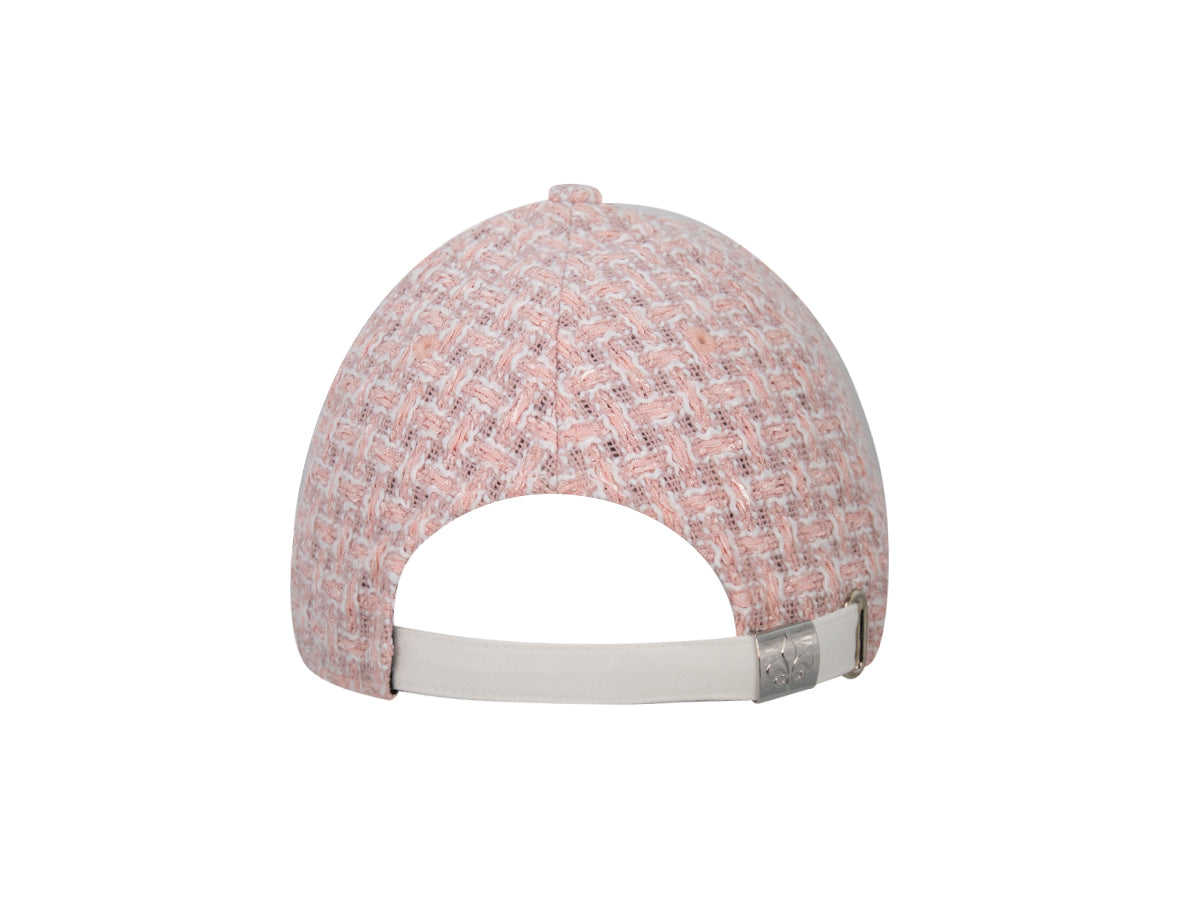 Casquette « Prestige » Tweed Rose avec fermeture réglable à l'arrière pour un style élégant