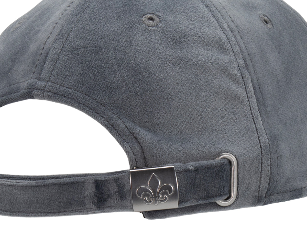 Dark Gray Silk Velvet Prestige Cap