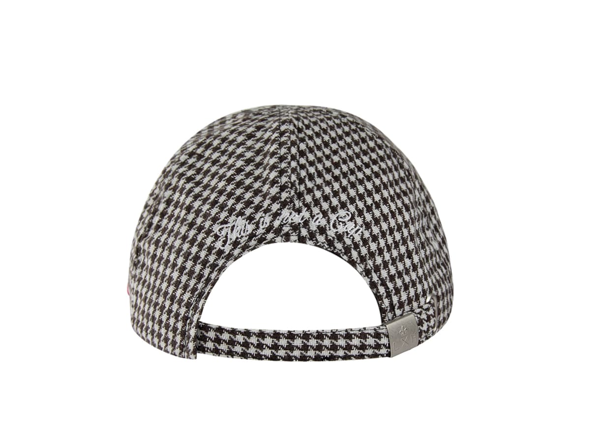 Béret Pied-de-Poule Marron / Blanc de LXH avec motif classique pour un style chic et intemporel