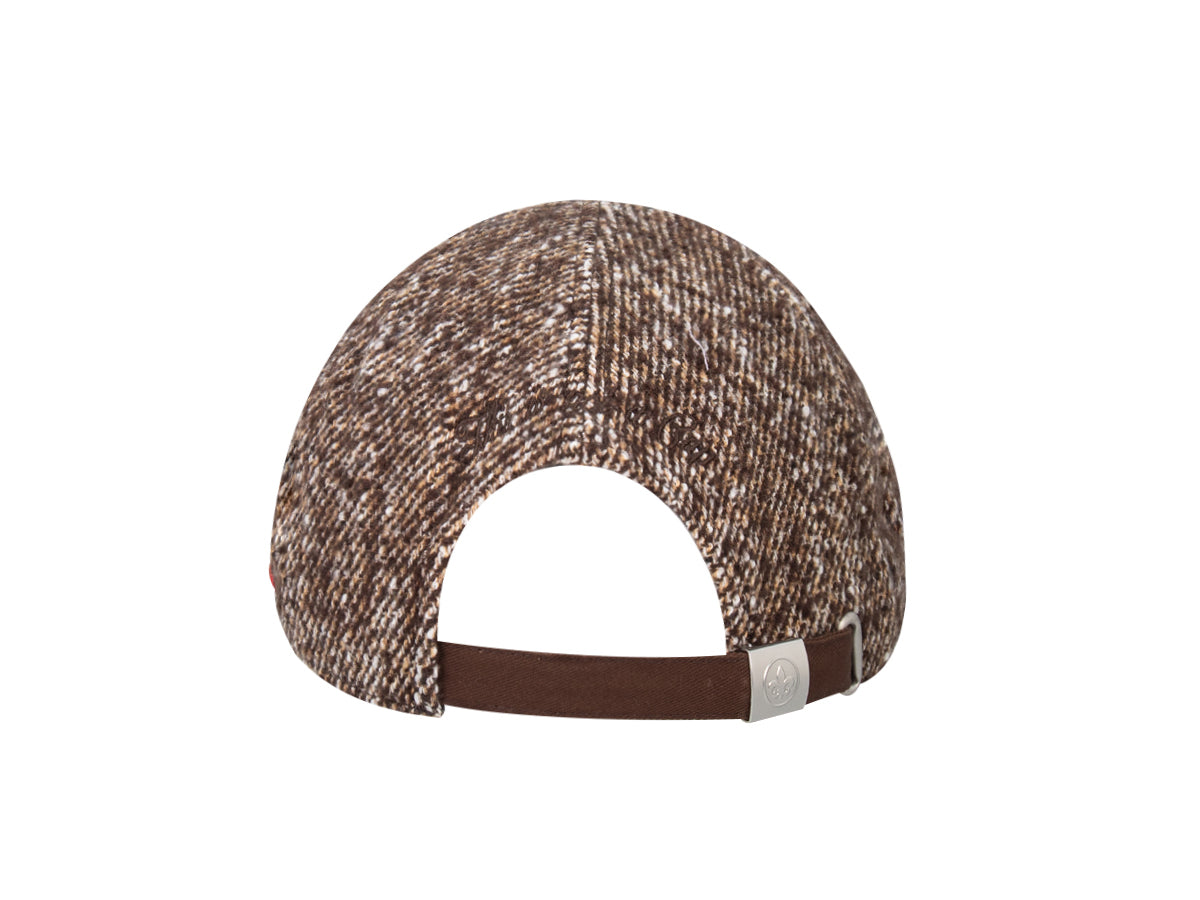 Béret sergé moucheté marron de LXH avec bandeau ajustable à l'arrière