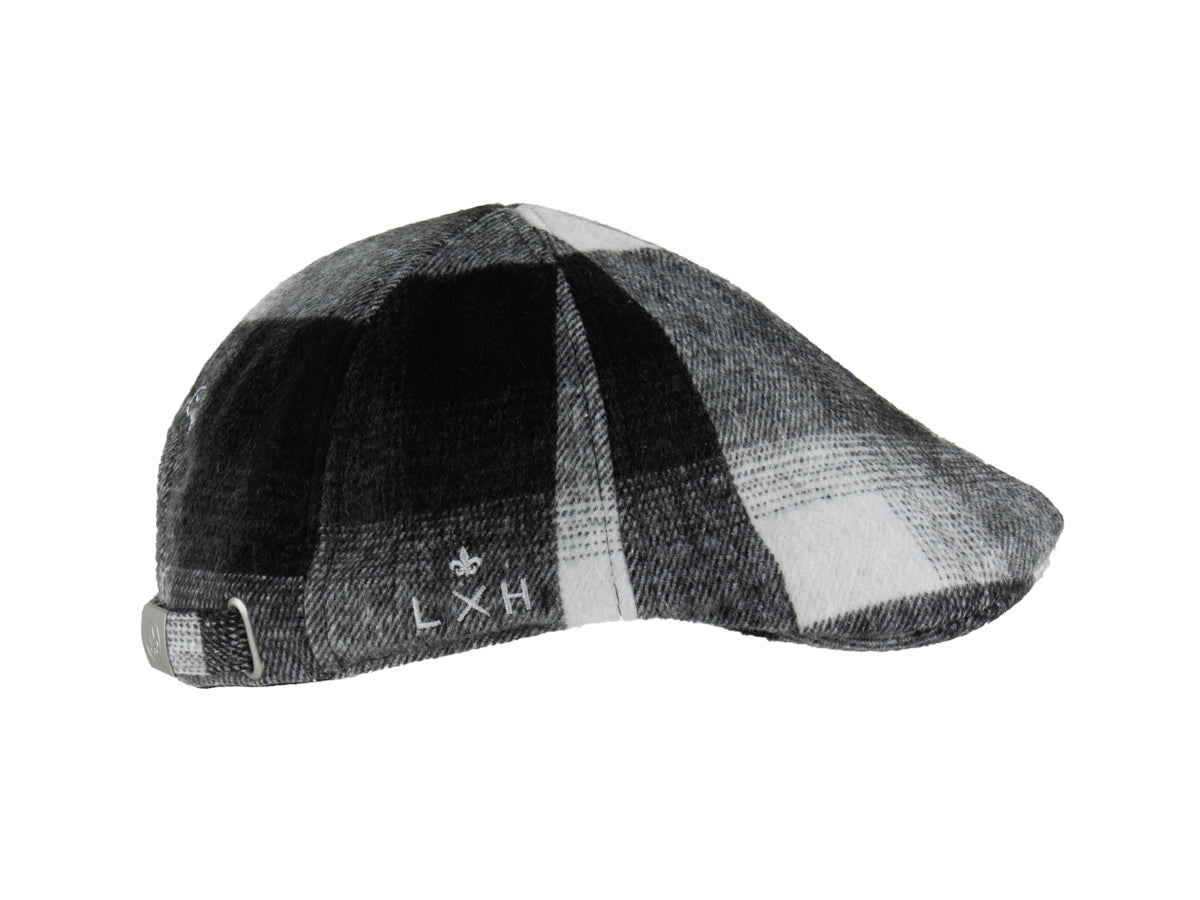 Béret tartan gris LXH avec motif en carreaux pour un style élégant et tendance