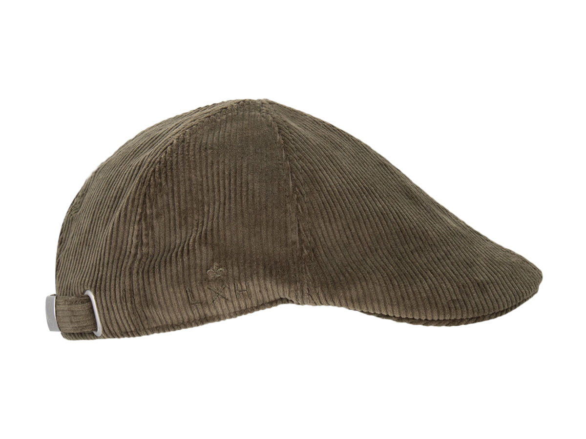 Béret velours côtelé kaki LXH avec une coupe moderne et élégante