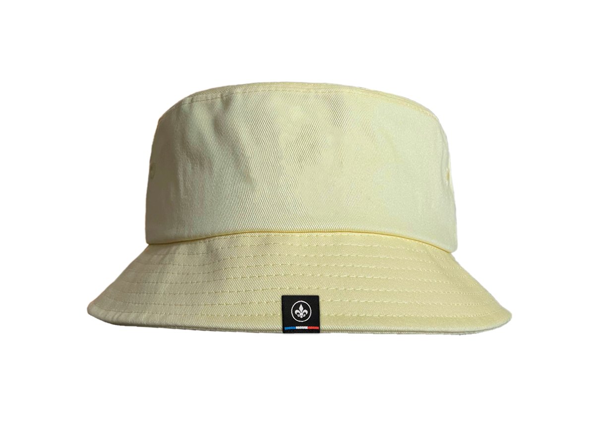 Bob Coton Jaune Pâle de LXH, chapeau en tissu léger idéal pour le soleil