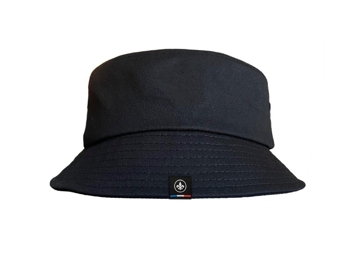 Bob Coton Noir de LXH avec bord rond et design élégant pour une tenue décontractée