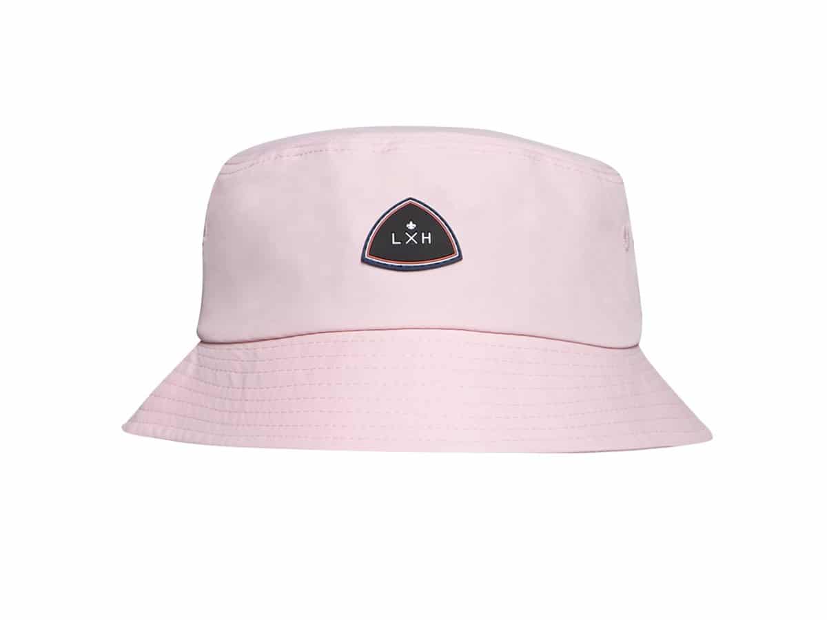 Chapeau bob en nylon rose pâle de la marque LXH, idéal pour les journées ensoleillées