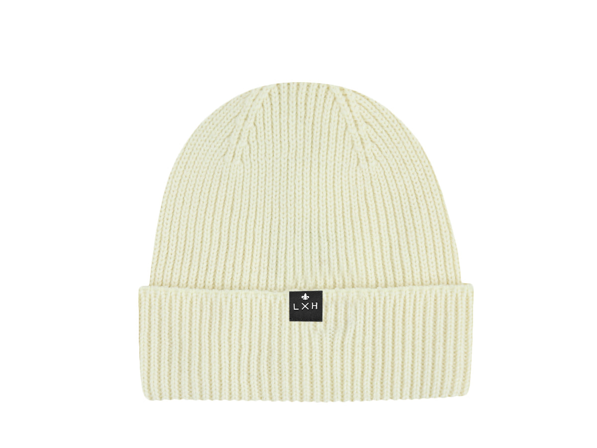 Bonnet Laine Mérinos Ecru de LXH, doux et confortable pour un style hivernal élégant