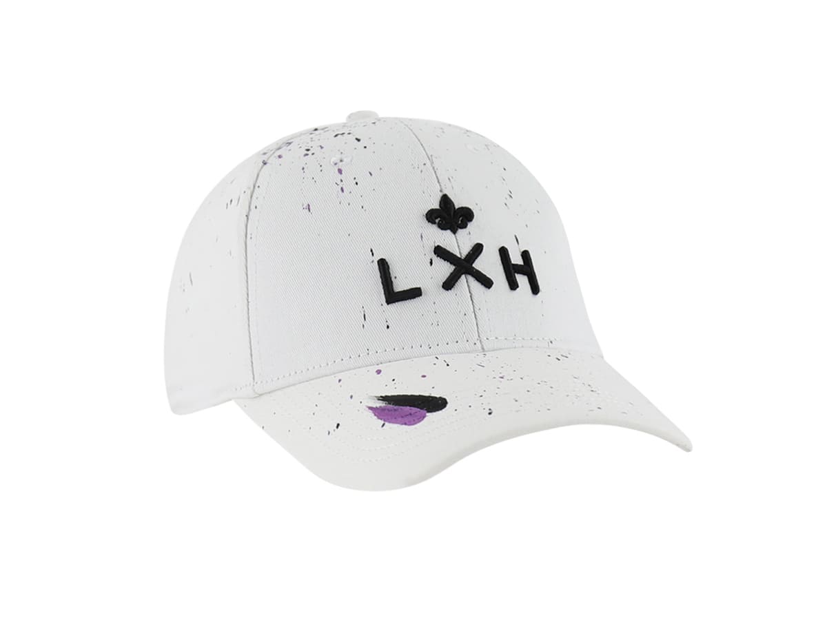 Casquette Art Blanc - Peinture Lilas / Noir LXH Buenos Aires Coton 7