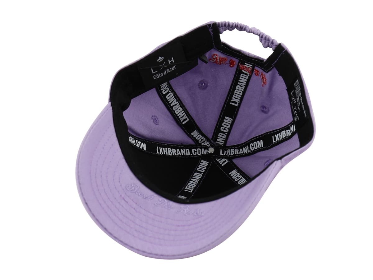 Casquette Bébé Coton Lilas avec bande intérieure douce et ajustable pour le confort des petits