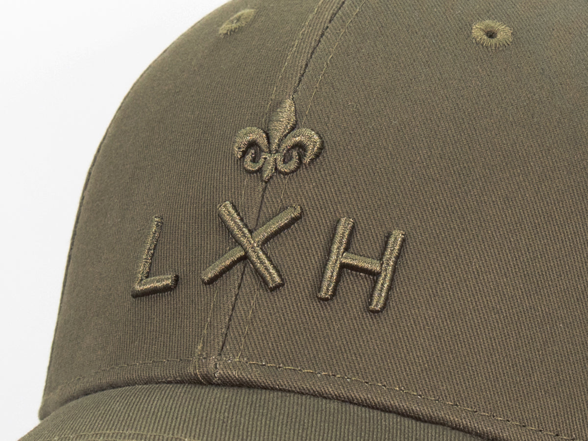 Casquette coton kaki haut de gamme LXH avec logo brodé classique