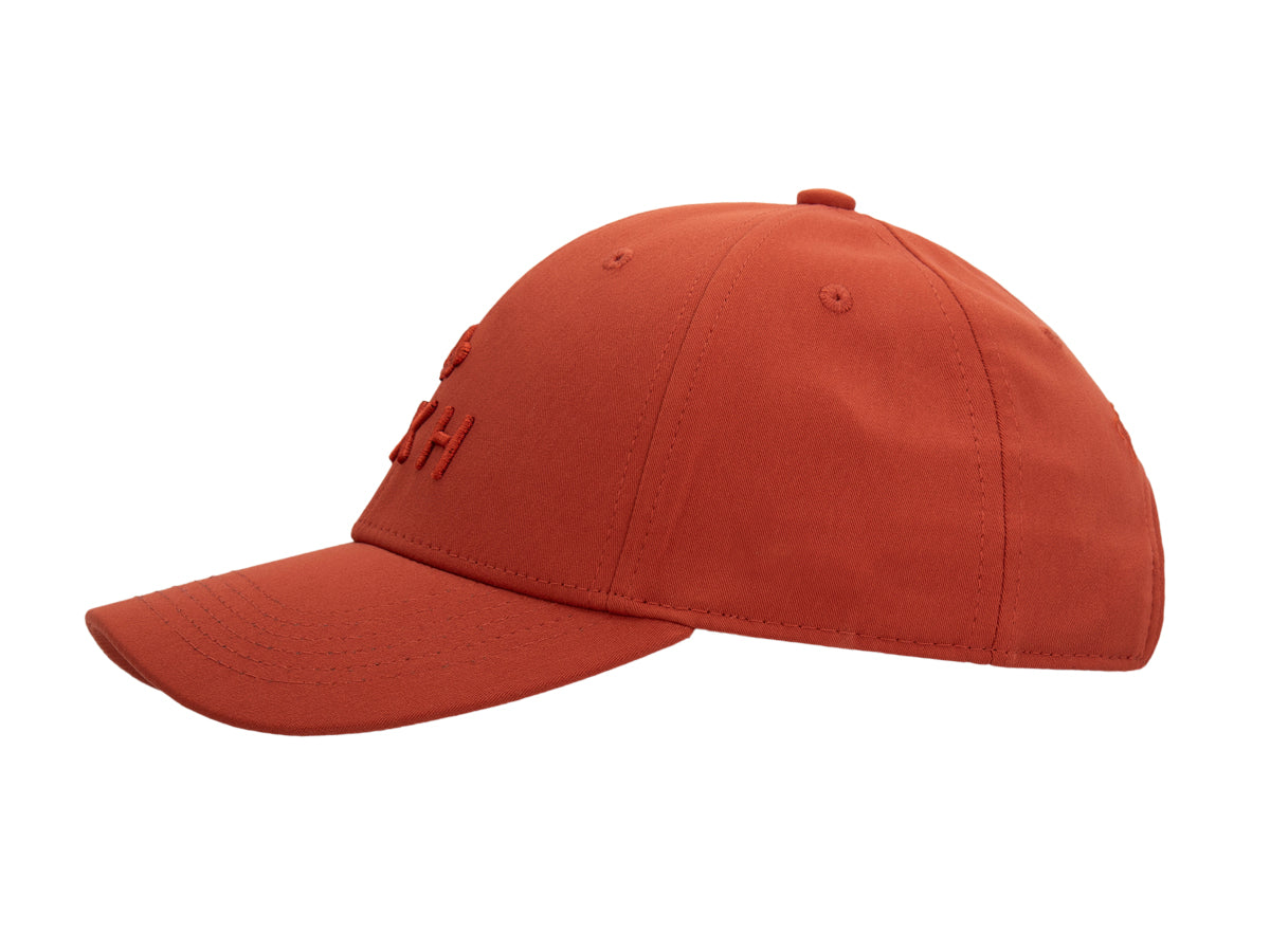 Casquette coton LXH en rouge avec visière courbée et logo brodé pour un look décontracté.