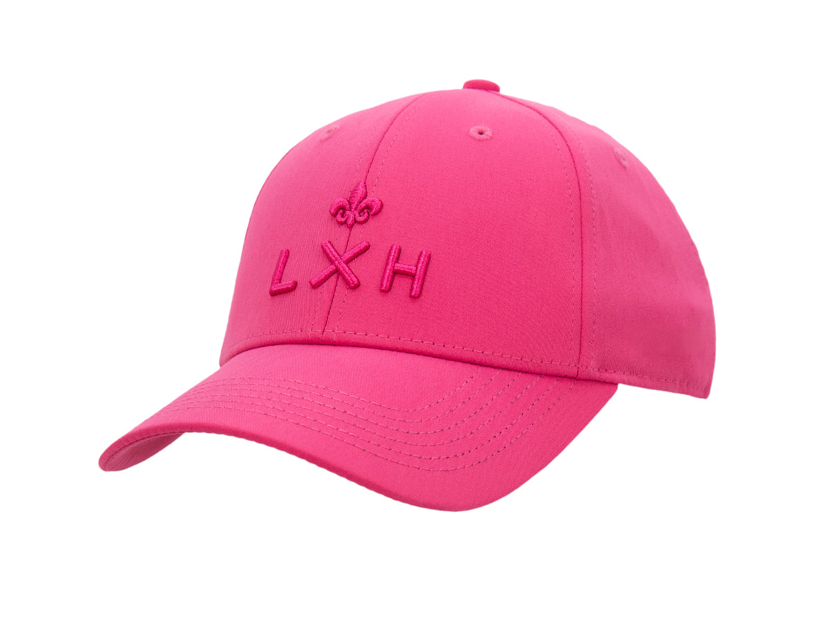 Casquette coton LXH rose avec un logo brodé pour un style décontracté