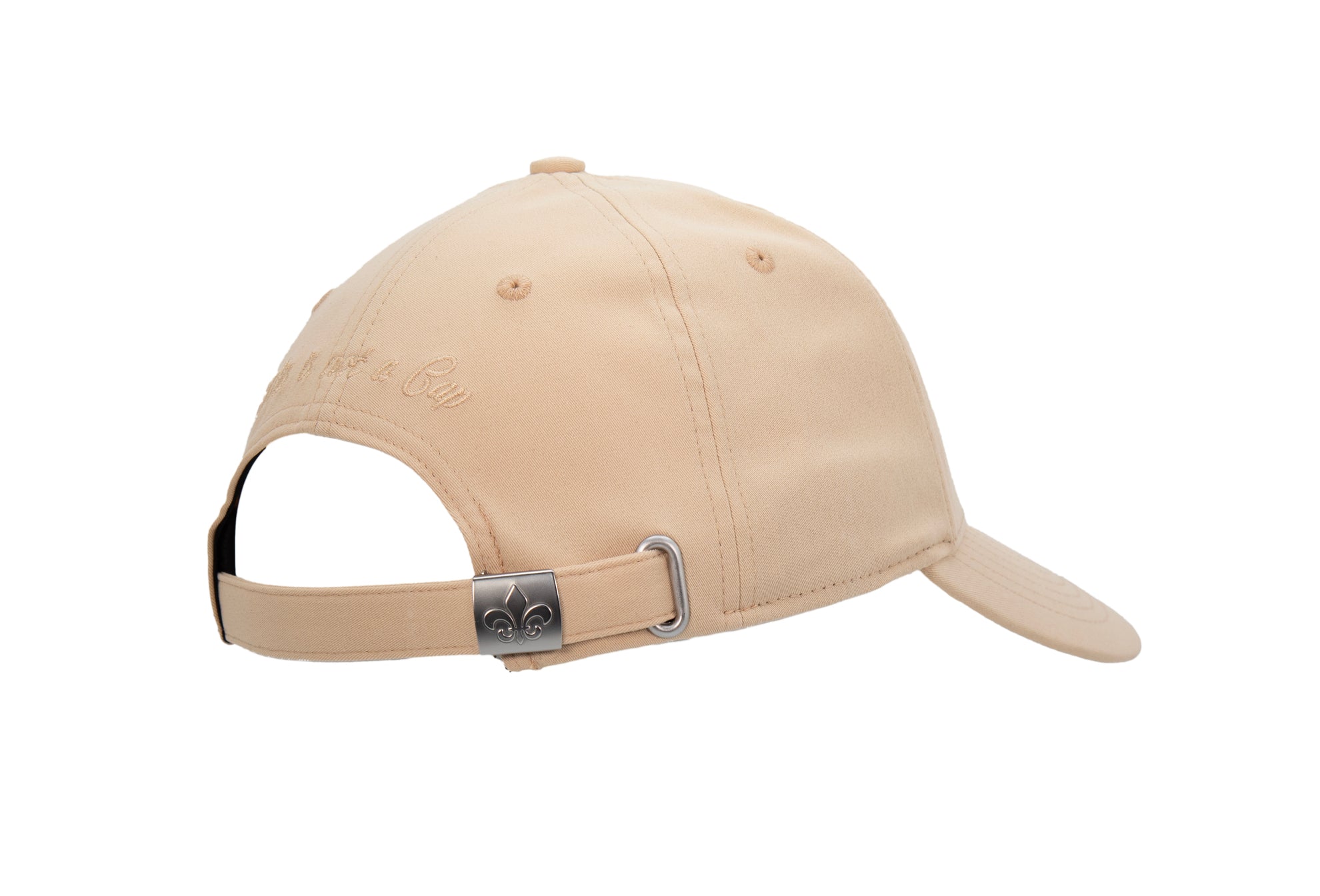 Casquette coton ton sur ton beige avec une couronne ajustable à l'arrière