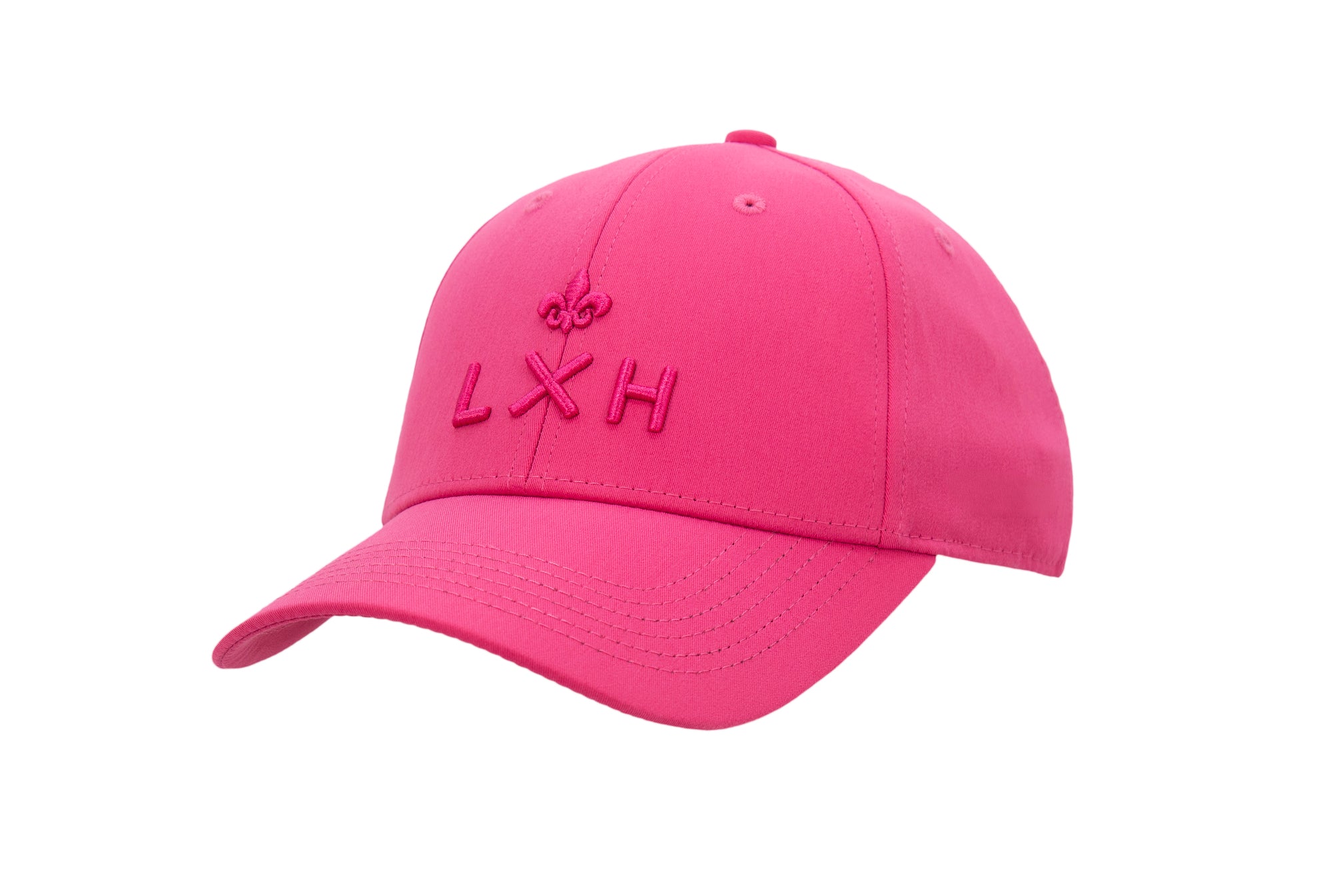 Casquette coton ton sur ton LXH rose avec logo en relief pour un style décontracté