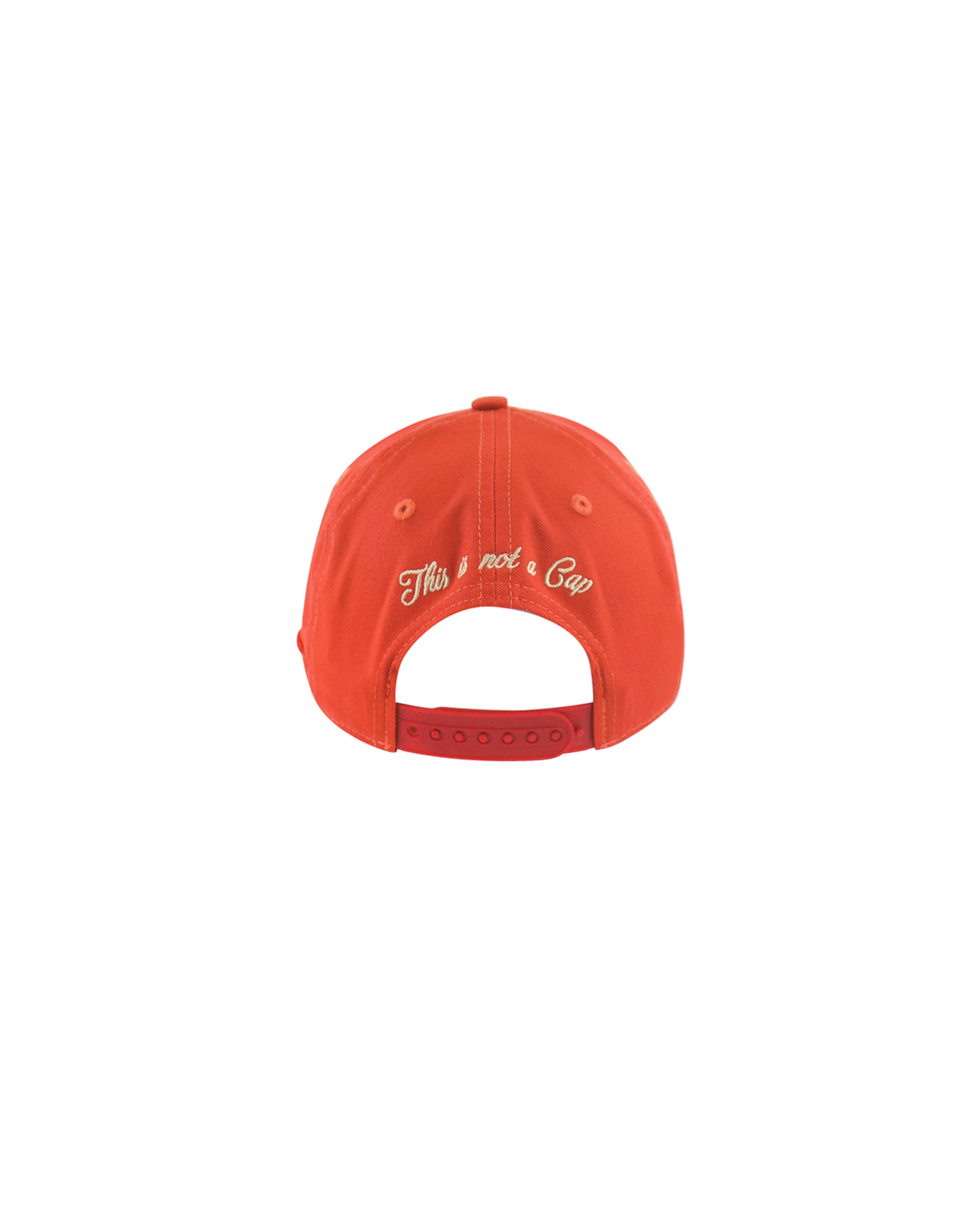 Casquette enfant coton terracotta avec inscription à l'arrière pour un style décontracté