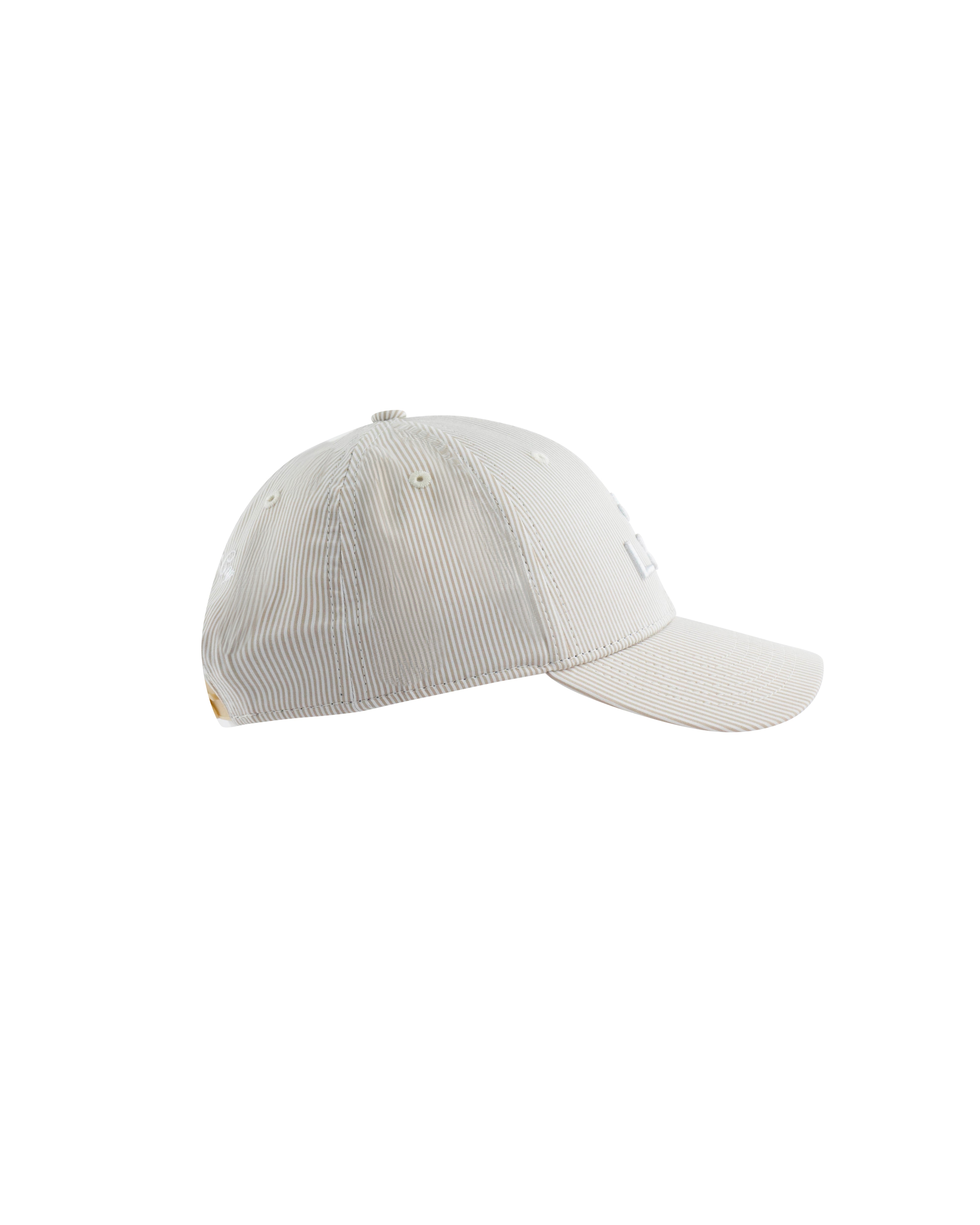 Casquette enfant rayures beige blanc de la marque LXH pour une allure décontractée