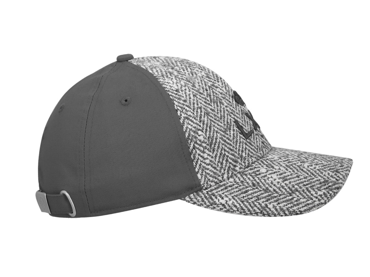 Casquette « Héritage » Ton sur Ton Bi-Matière Chevron Moucheté Gris Perle avec design élégant et réglable.