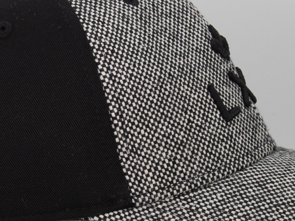 Casquette « Héritage » Ton sur Ton Bi-Matière Gros Caviar Noir avec design élégant et logo LXH