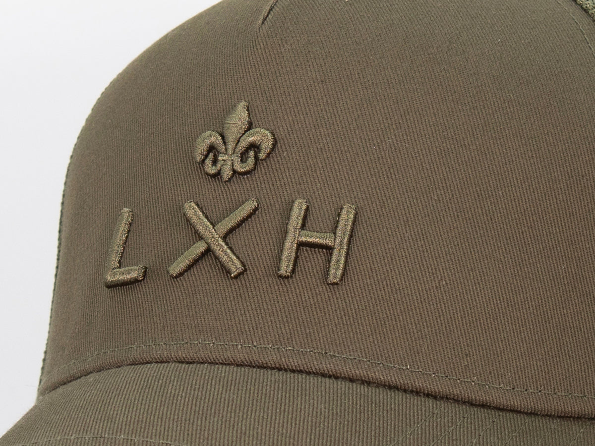 Casquette kaki homme luxe de la marque LXH avec logo brodé élégant