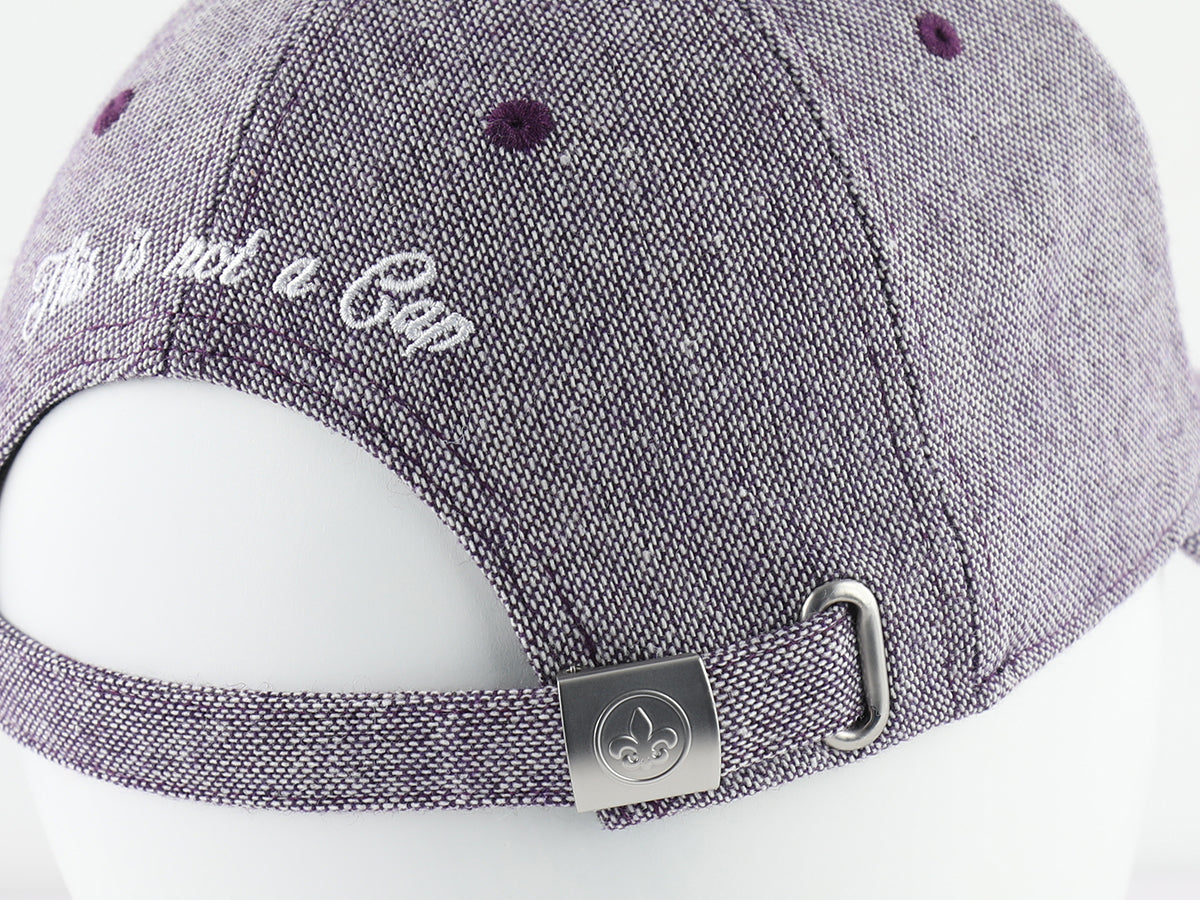 Casquette laine violette LXH avec sangle arrière réglable et broderie élégante