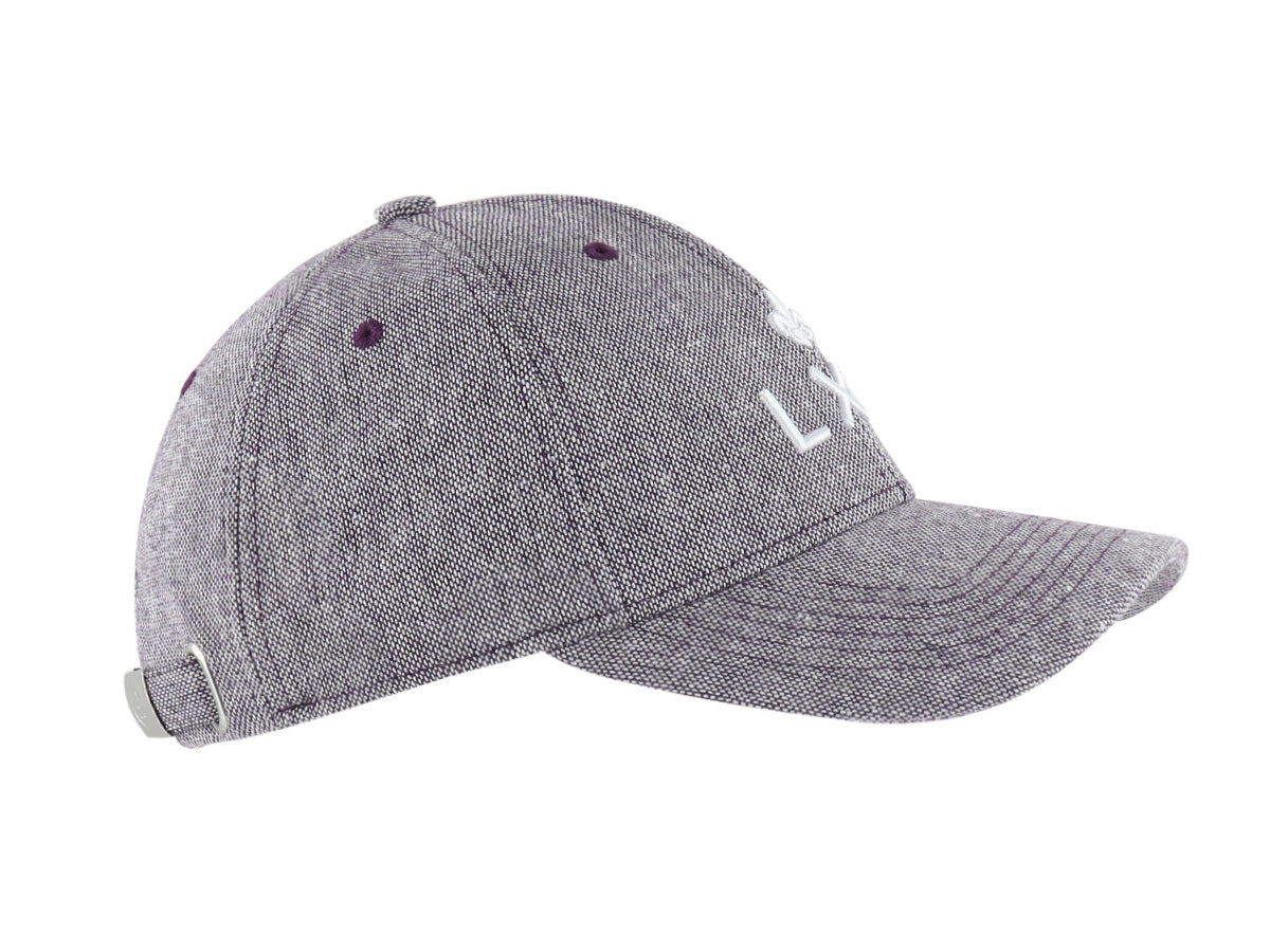 Casquette laine violette LXH avec design élégant et logo brodé sur le devant