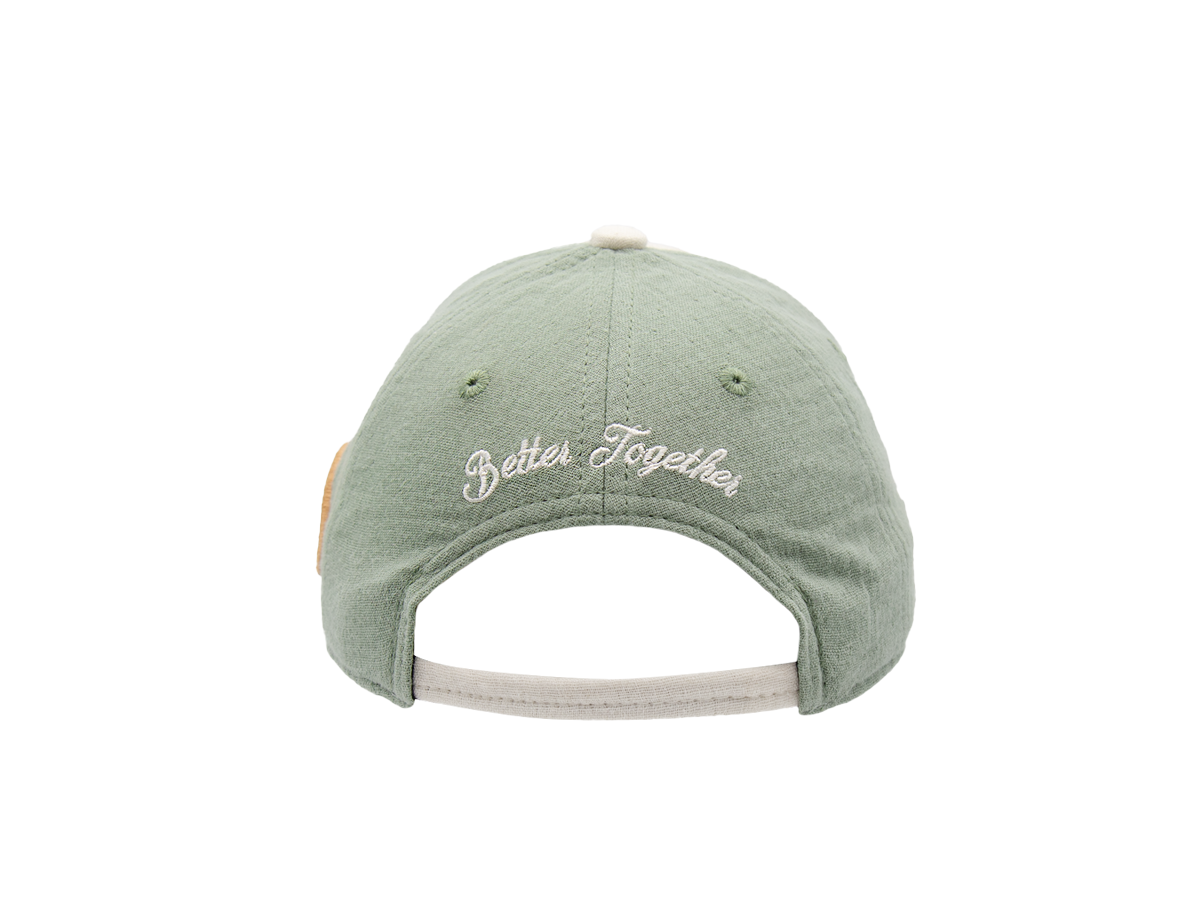 Casquette LXH verte avec broderie 'Better Together' à l'arrière pour un style décontracté
