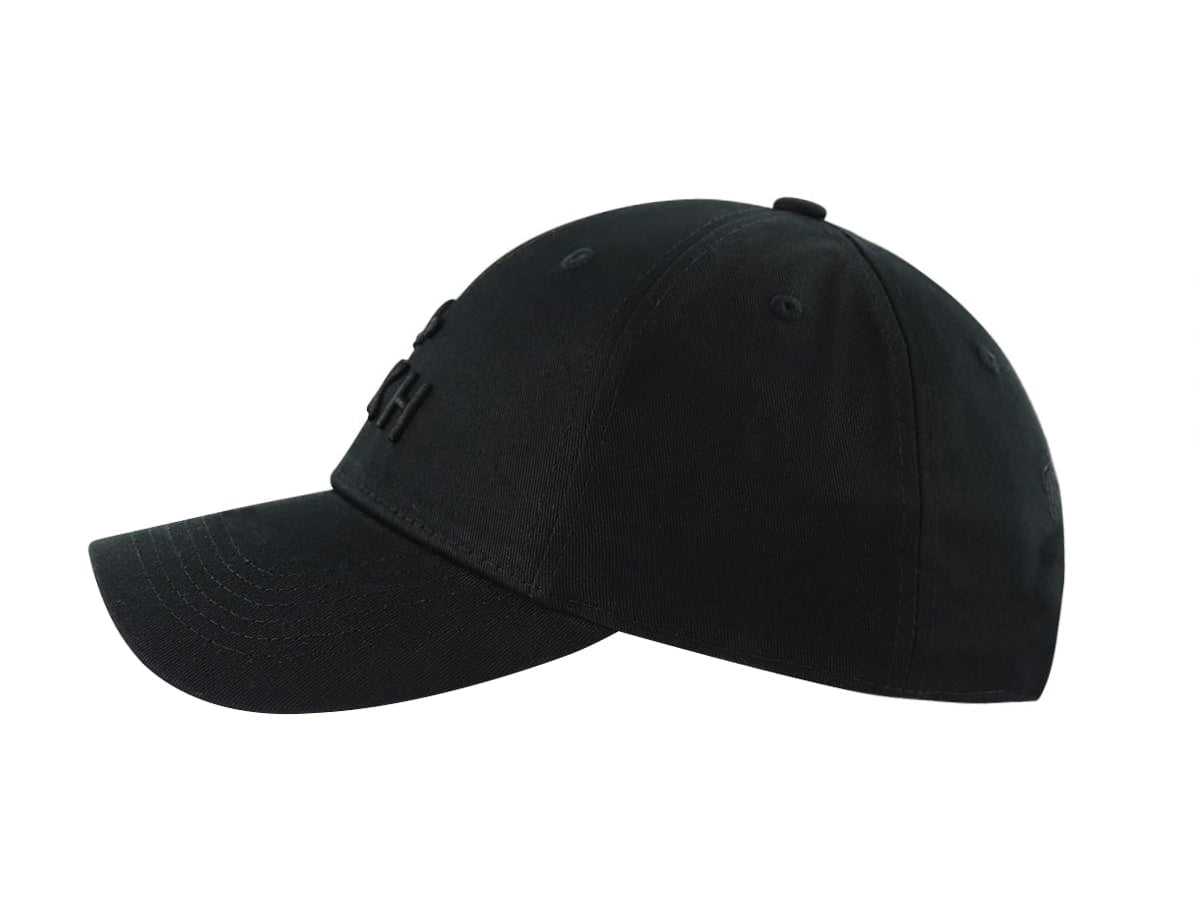 Casquette noire coton premium LXH avec visière courbée style décontracté
