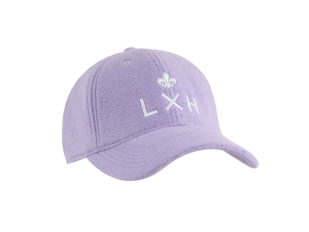 Casquette polaire lavande LXH avec logo brodé pour un style décontracté et tendance
