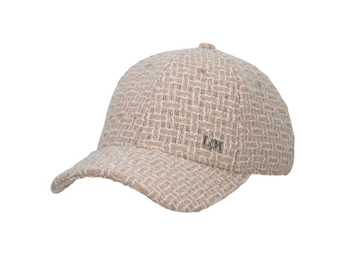 Casquette « Prestige » Tweed Beige de LXH, élégante et confortable pour un style raffiné