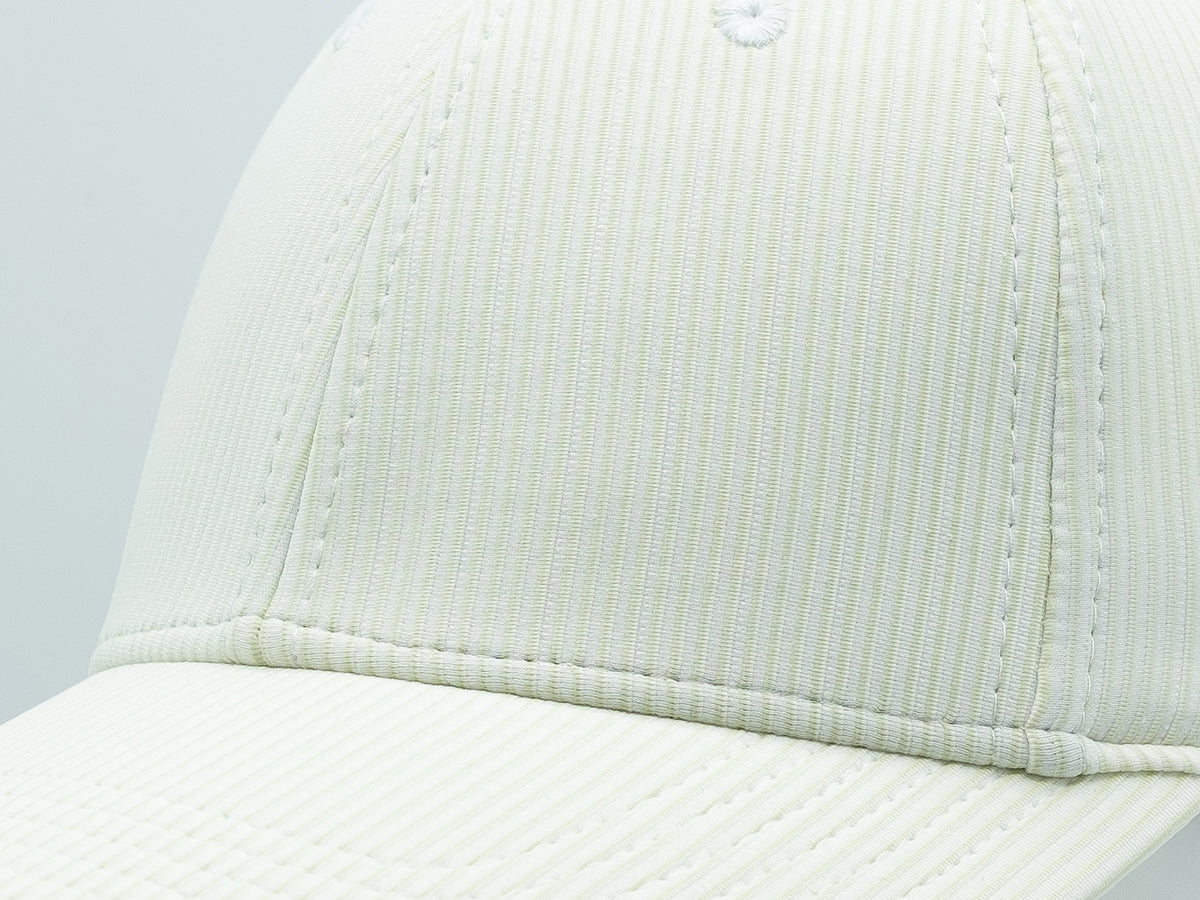 Casquette rayée vert clair de marque LXH avec texture côtelée et logo discret