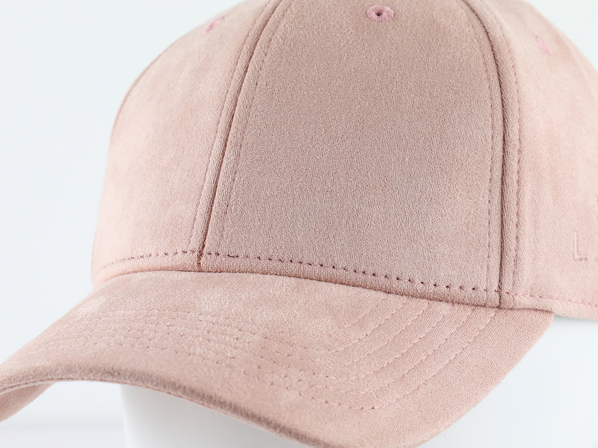 Casquette suédine rose femme de la marque LXH avec visière douce et finition élégante