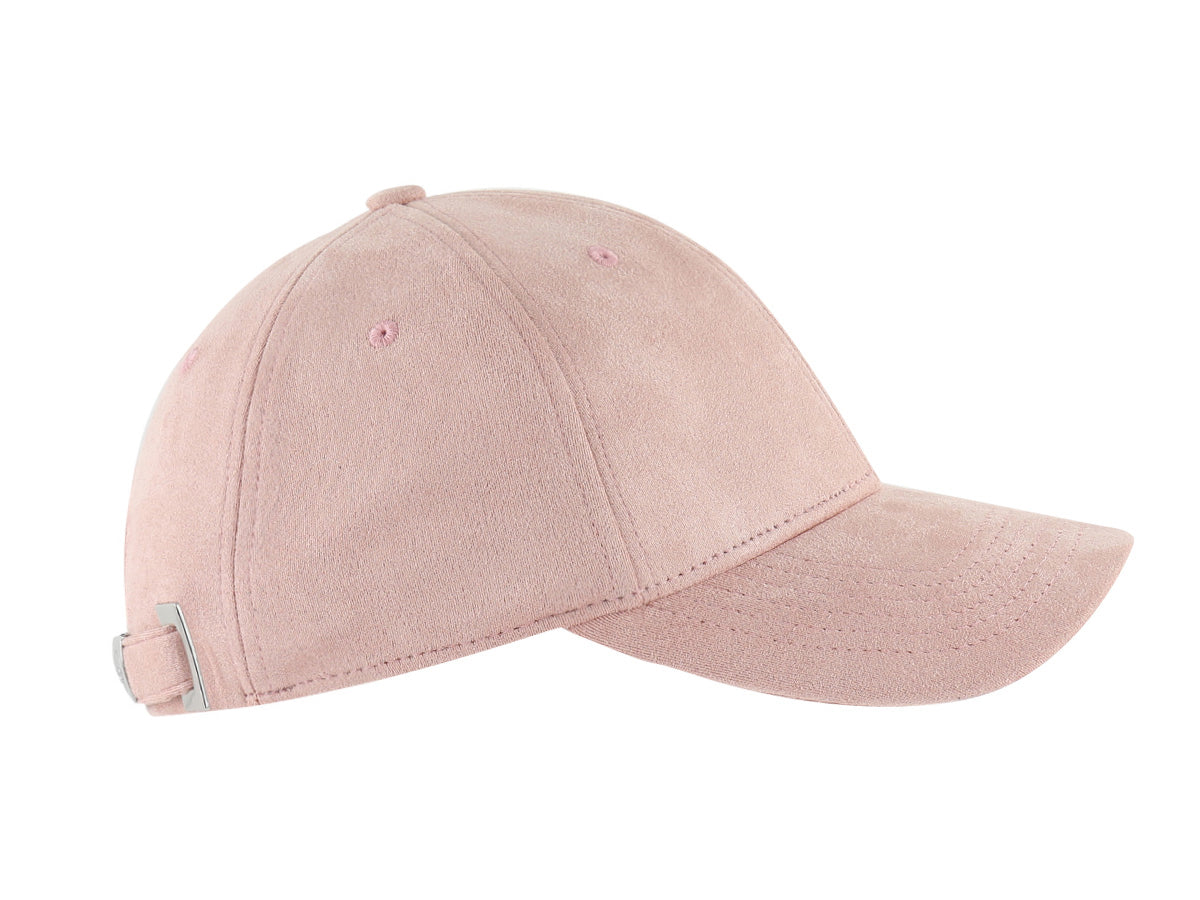 Casquette suédine rose femme de LXH avec une finition douce et un design élégant