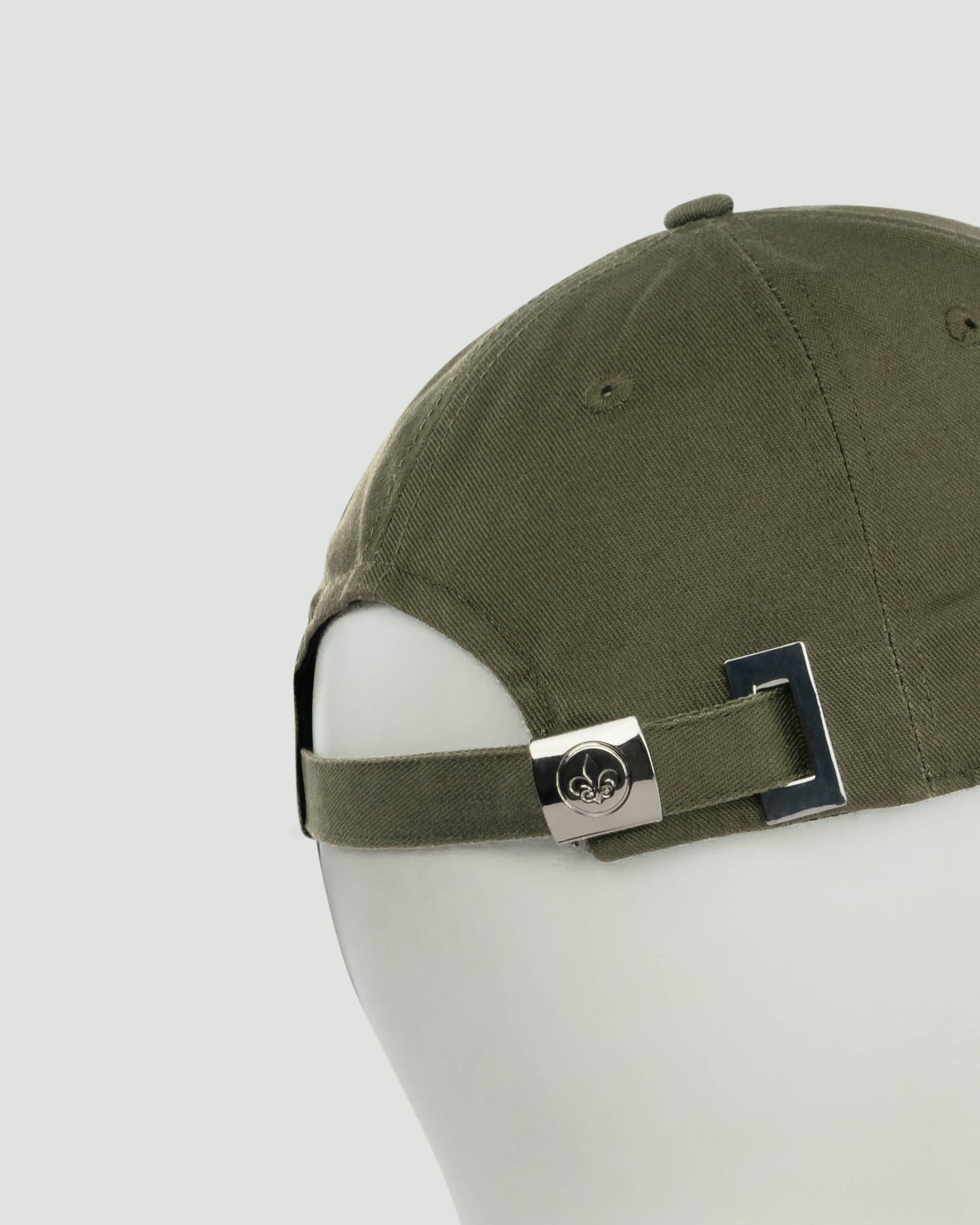 Casquette LXH en Coton Kaki avec réglage arrière en métal pour un ajustement parfait