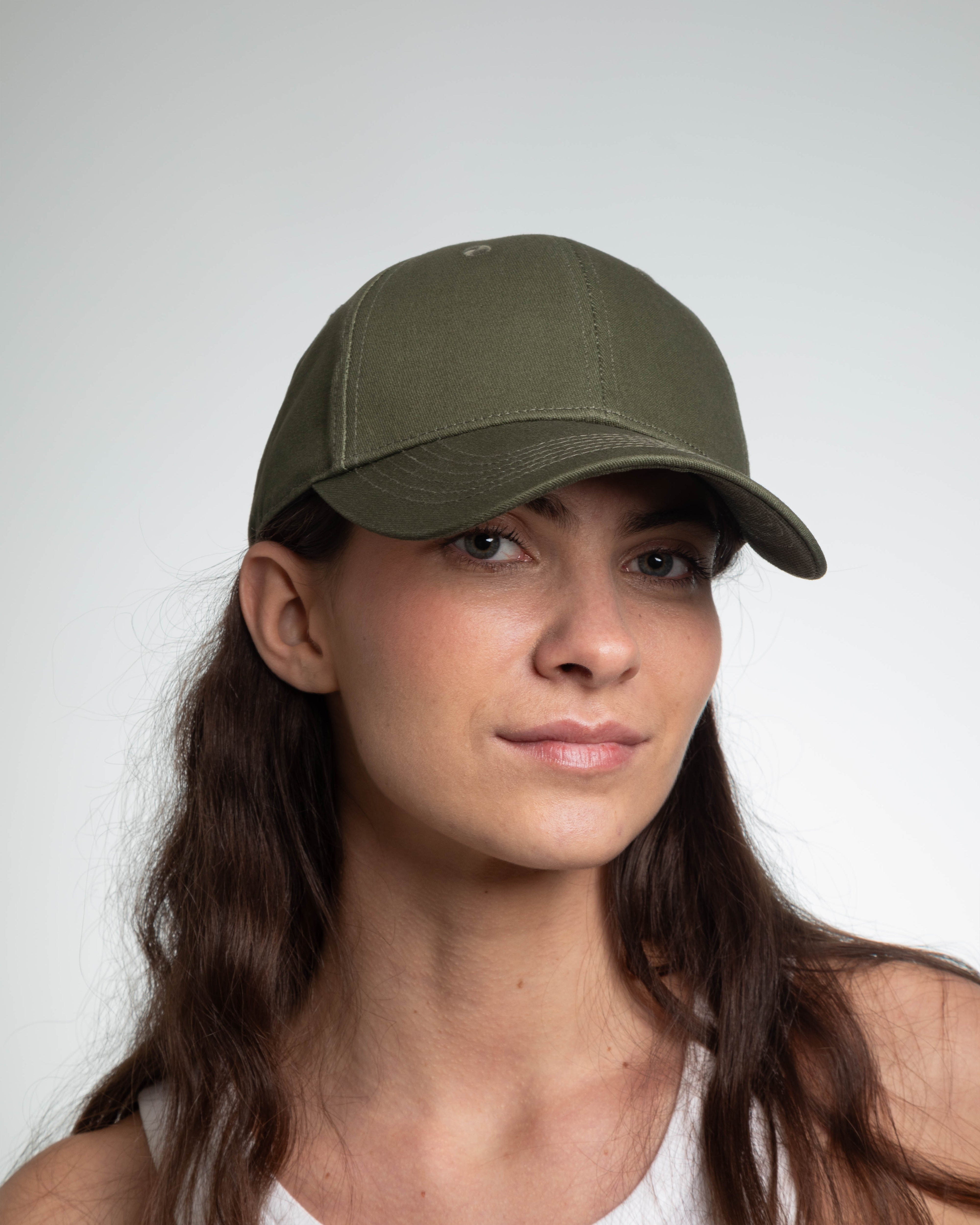 Casquette LXH en Coton Kaki avec visière courbée pour un style décontracté