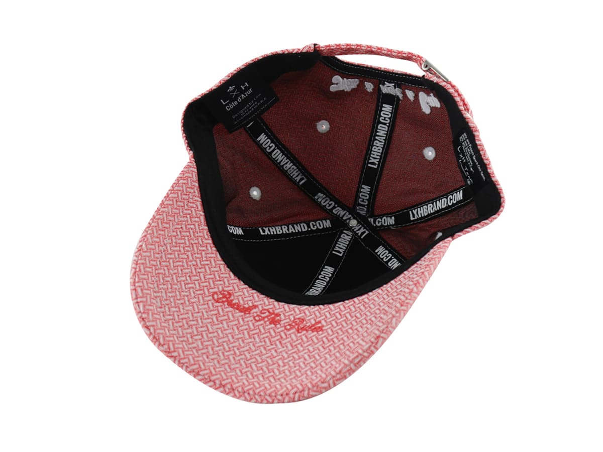 Casquette Motif Tissé Rouge LXH Athènes  11