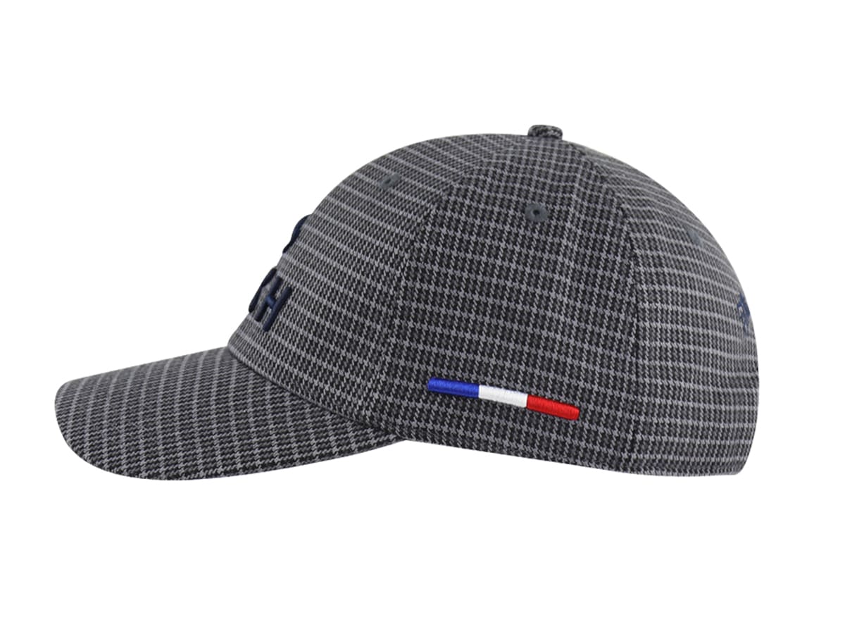 Casquette pied-de-poule homme LXH avec design élégant en noir et blanc